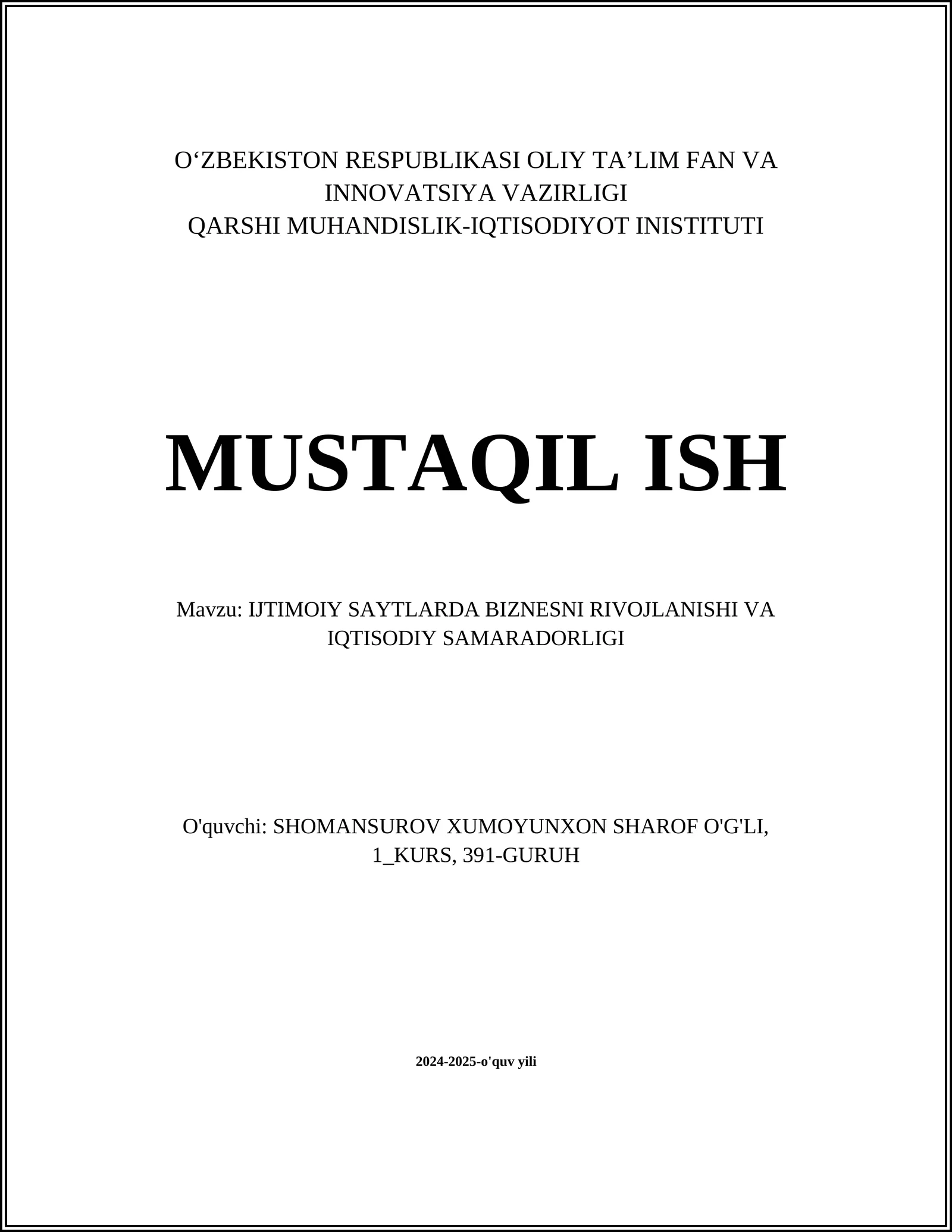 IJTIMOIY TARMOQLARDA BRENDNI TANIQLISHLIGI