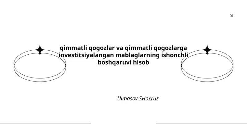 qimmatli qogozlar va qimmatli qogozlarga investitsiyalangan mablag`larning ishonchli boshqaruvi hisob