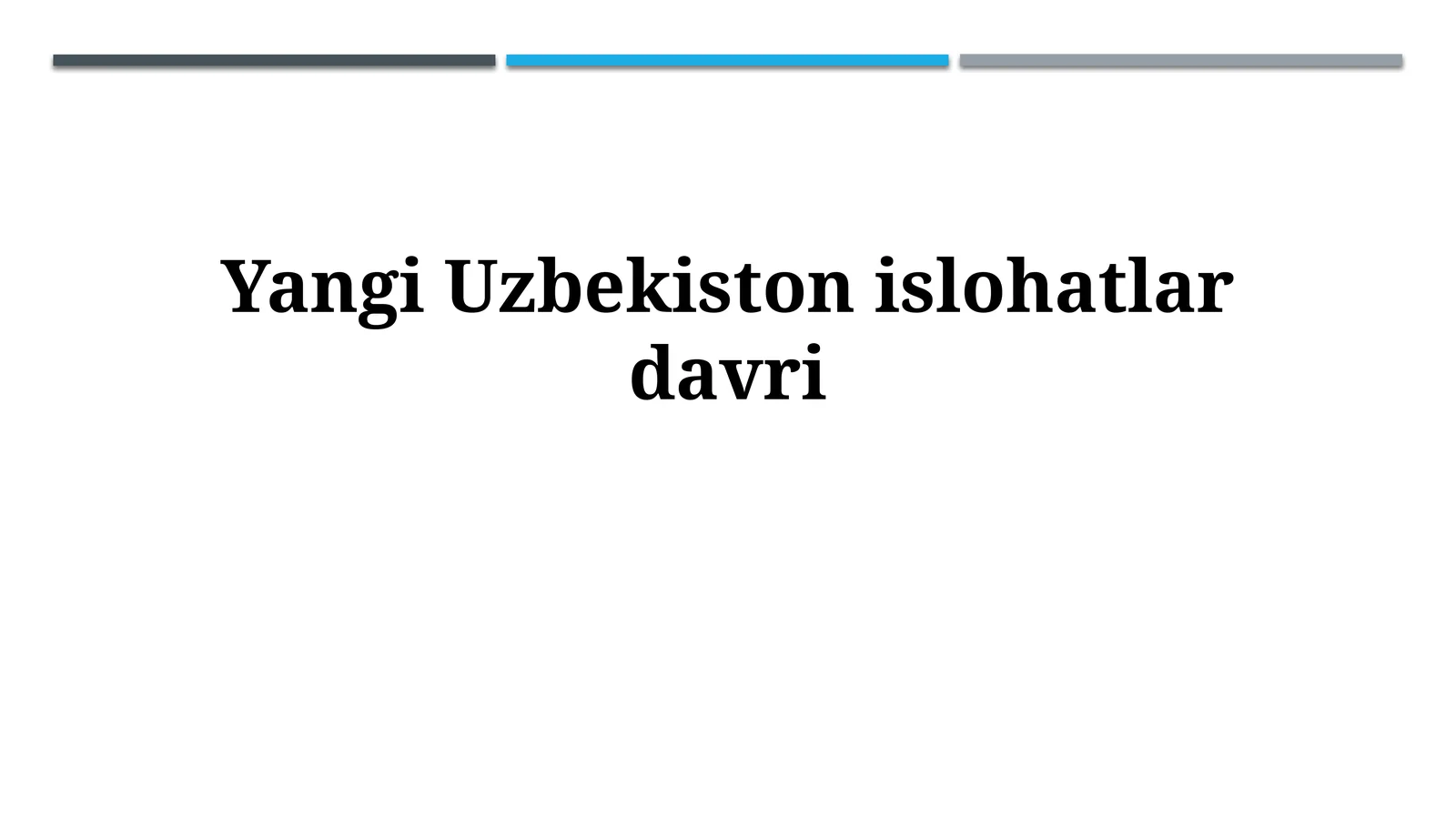 Yangi Uzbekistonislohatlardavri