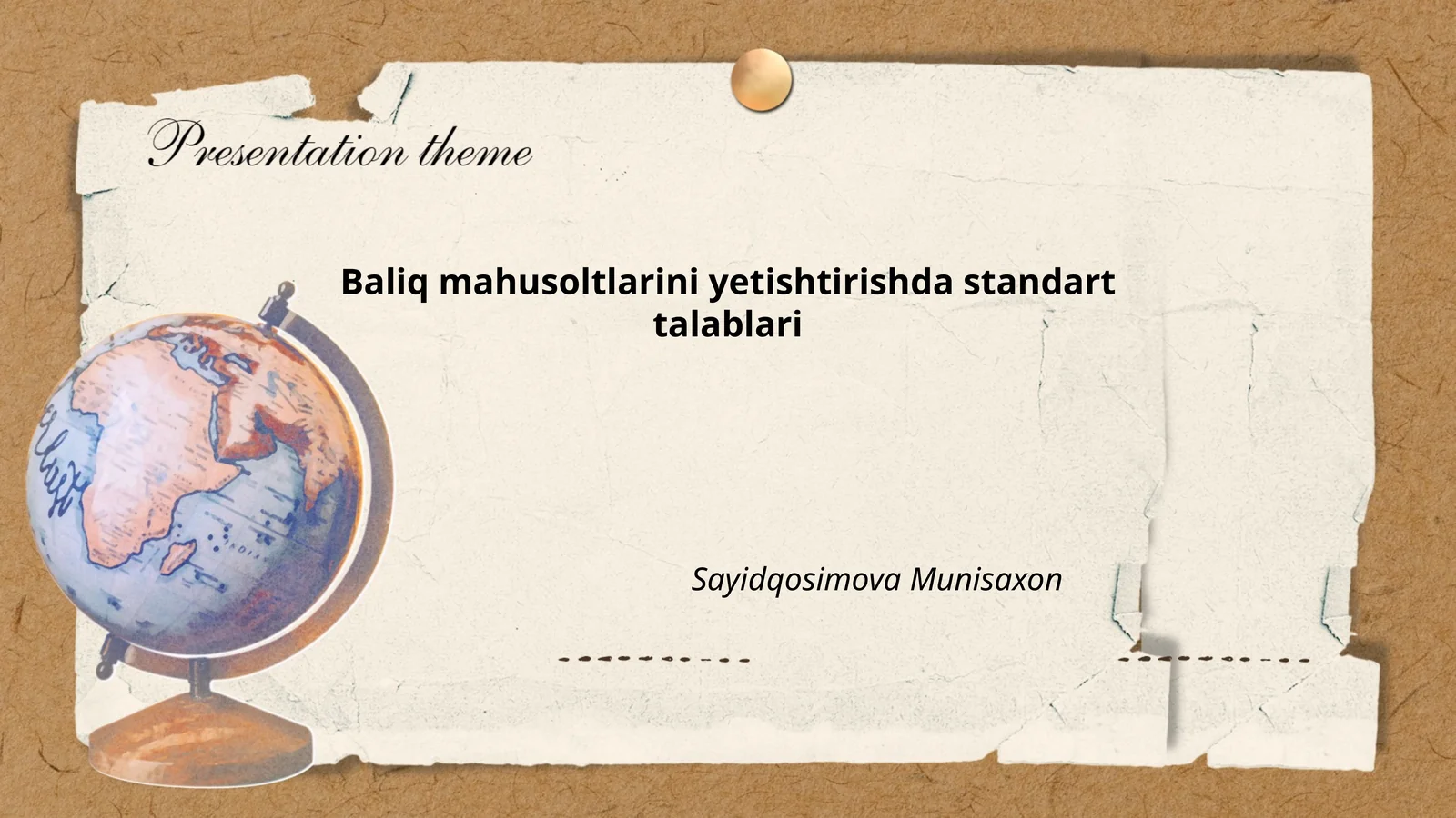 Baliq mahusoltlarini yetishtirishda standart talablari