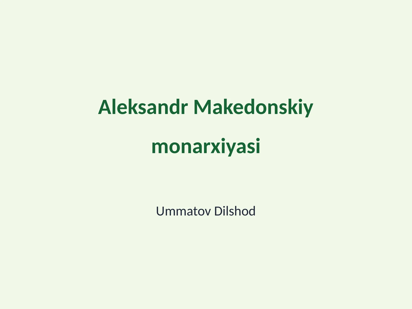 Aleksandr Makedonskiy monarxiyasi