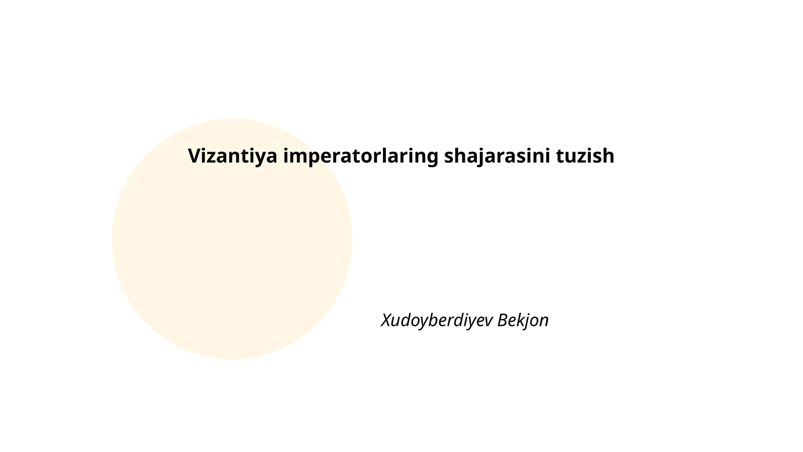Vizantiya imperatorlaring shajarasini tuzish