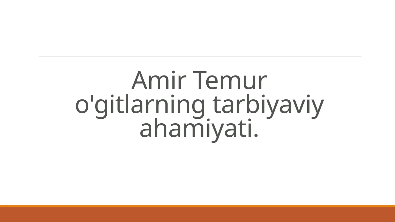 O'gitlarning yosh avlod tarbiyasidagi roli va ta'siri