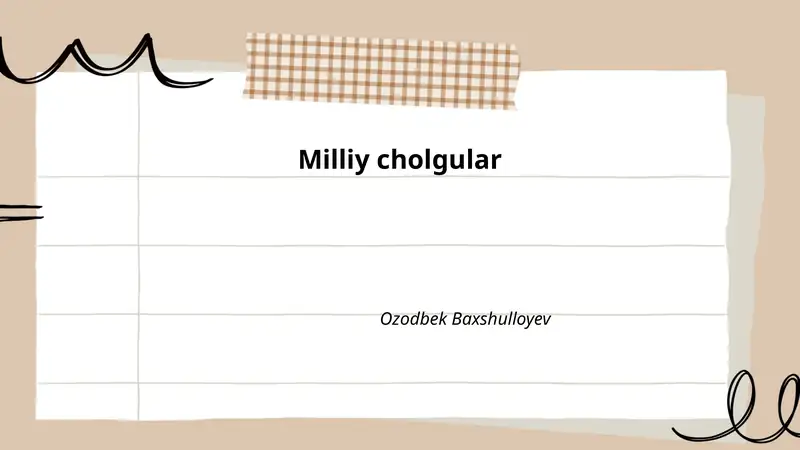 Milliy cholgular