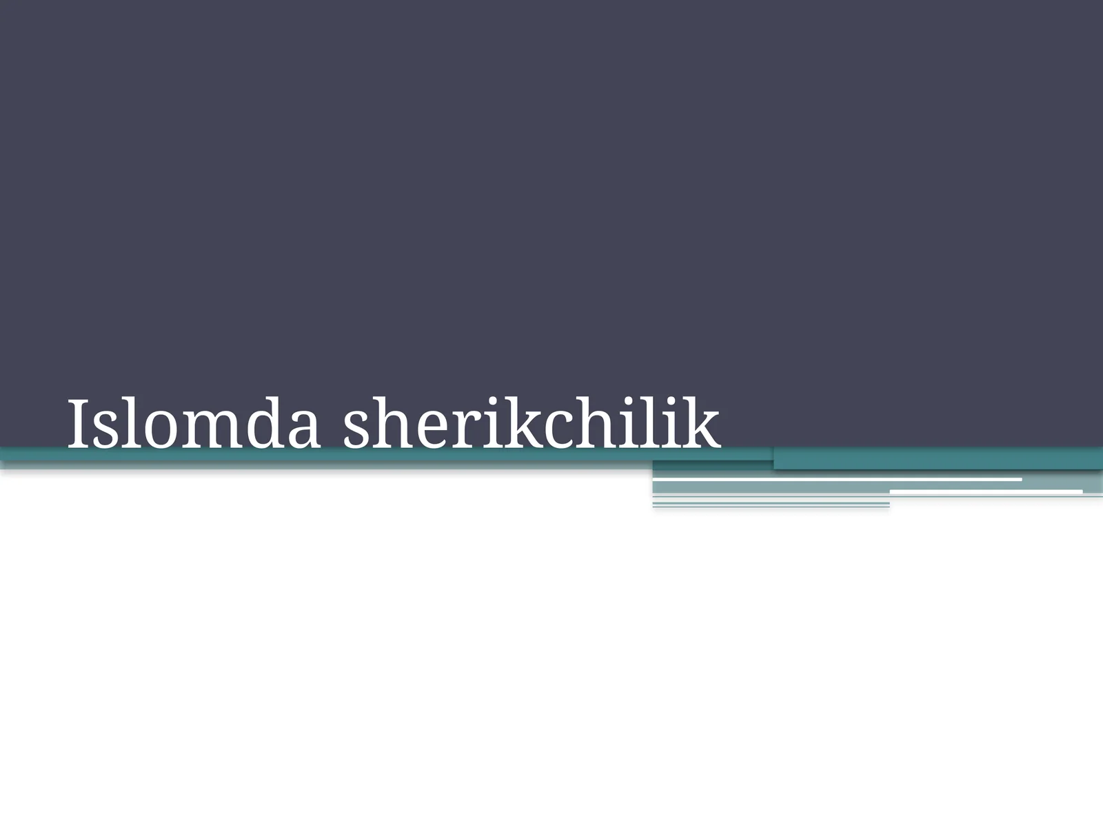 Islomdasherikchilik