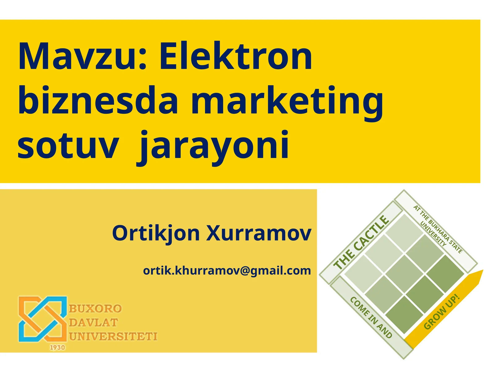 Elektronbiznesda marketing sotuv jarayoni