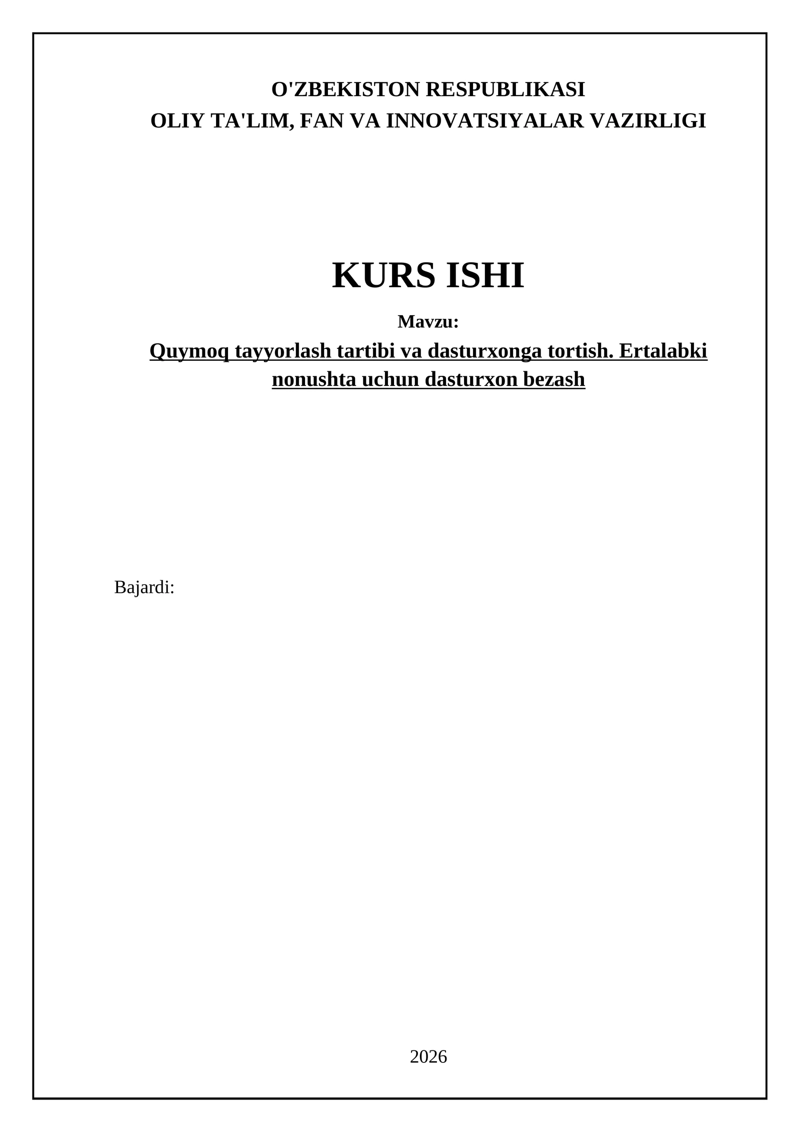 Quymoq tayyorlash tartibi va dasturxonga tortish. Ertalabki nonushta uchun dasturxon bezash