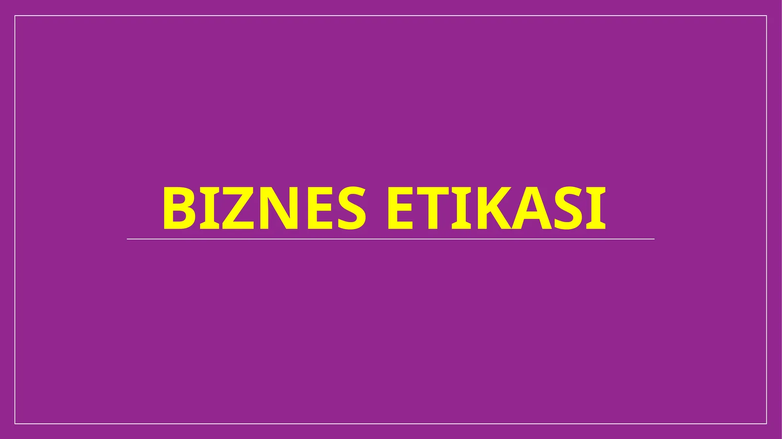 Biznesetikasi