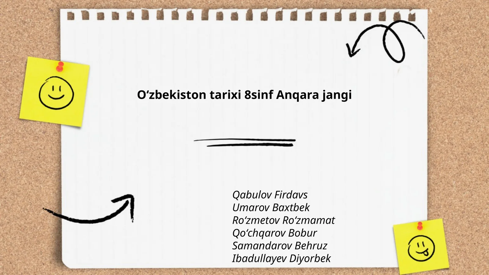 Oʻzbekiston tarixi 8sinf Anqara jangi