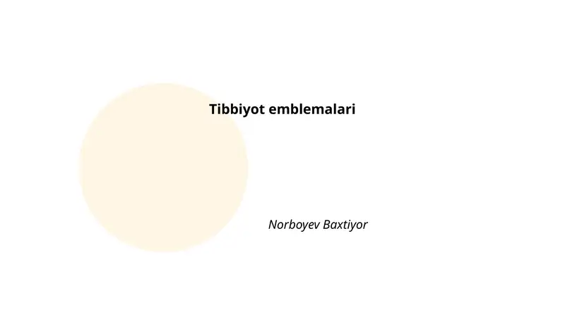 Tibbiyot emblemalari