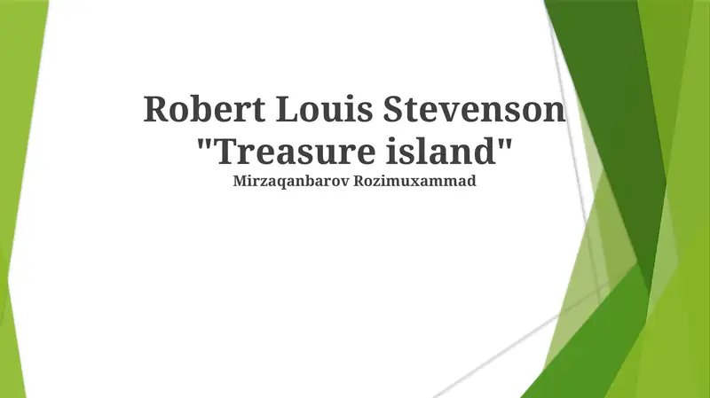Robert Louis Stevenson "Treasure island"