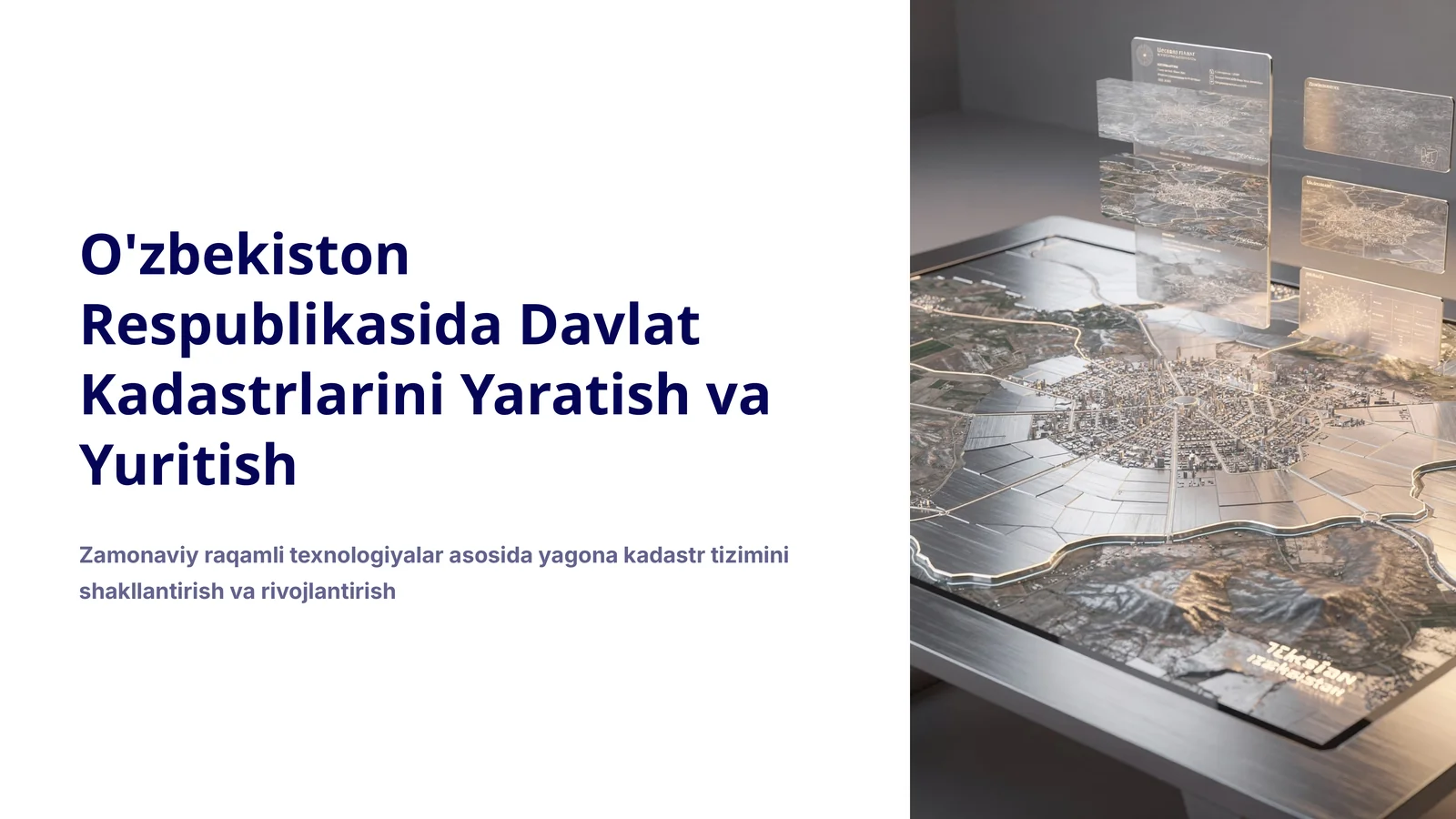 Davlat Kadastrlarini Yaratish va Yuritish