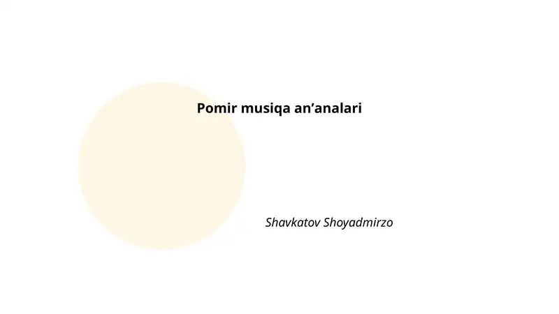 Pomir musiqa anʼanalari