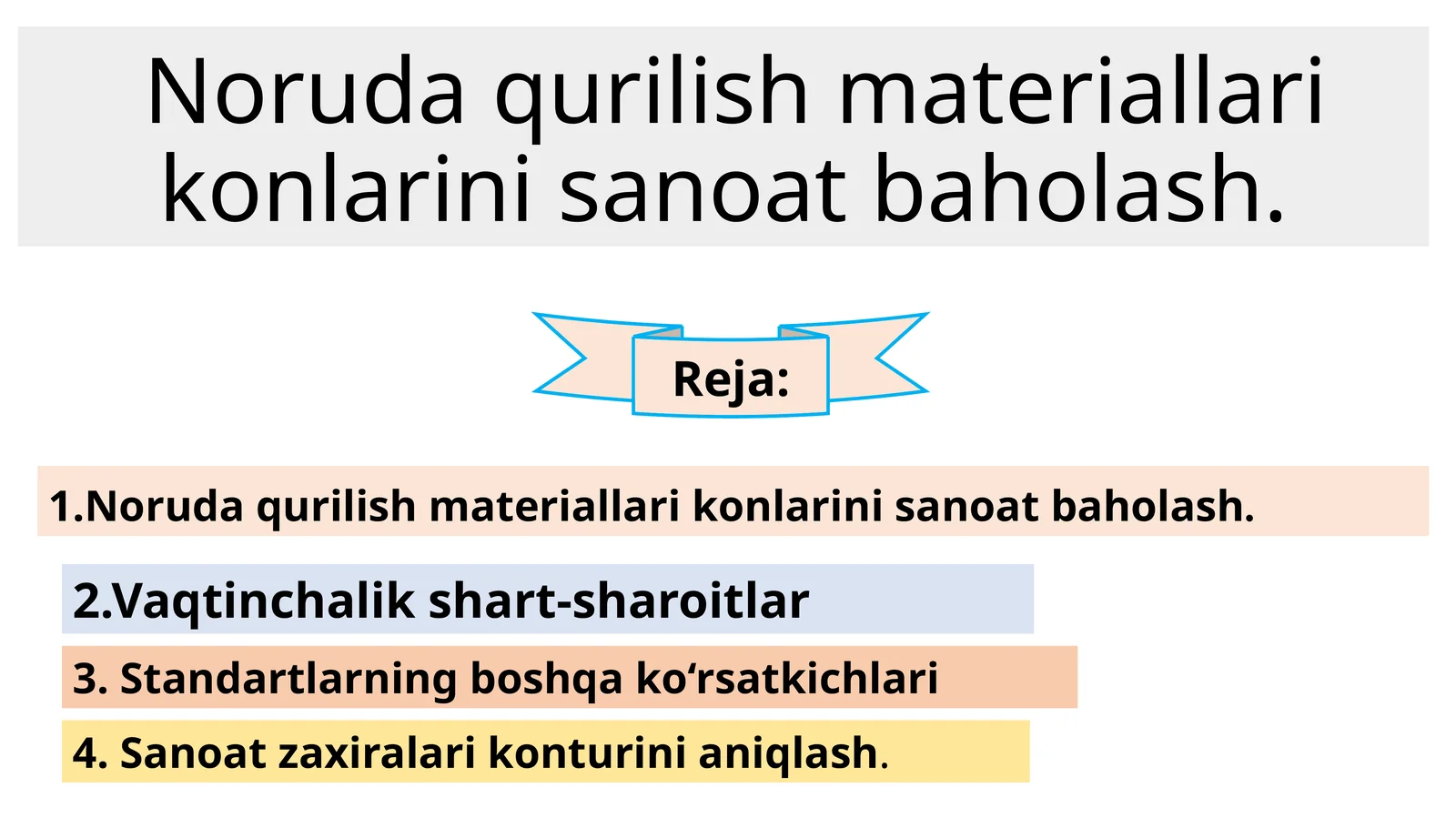 Noruda qurilish materiallari konlari sanoat baholash