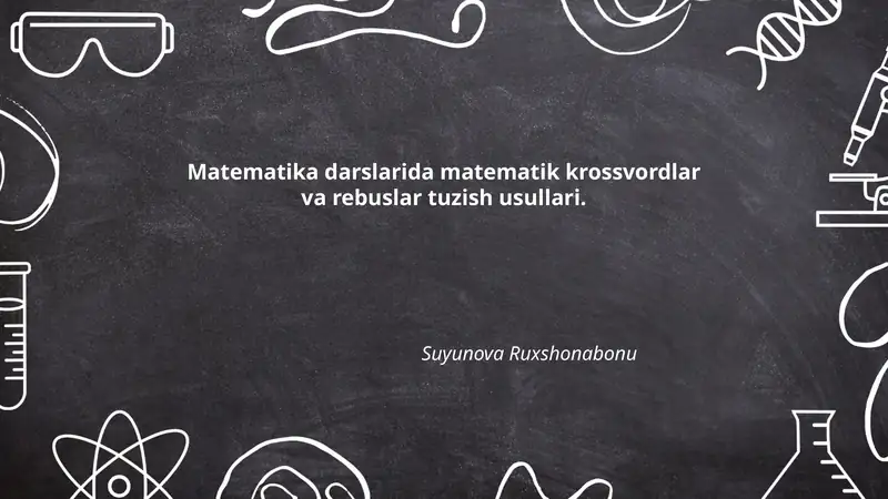 Matematika krossvord va rebuslar