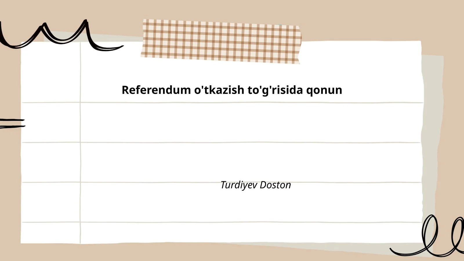 Referendum o'tkazish to'g'risida qonun