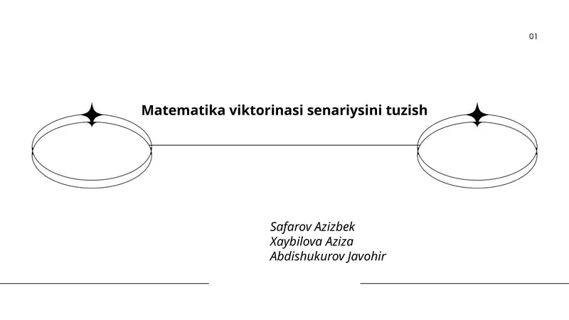 Matematika viktorinasi senariysini tuzish