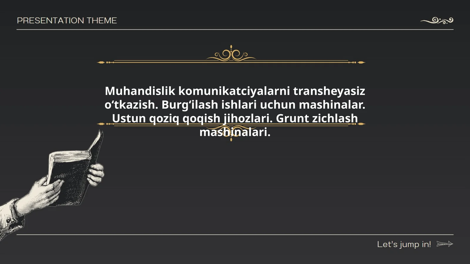 Muhandislik komunikatciyalarni transheyasiz oʻtkazish. Burgʻilash ishlari uchun mashinalar. Ustun qoziq qoqish jihozlari. Grunt zichlash mashinalari