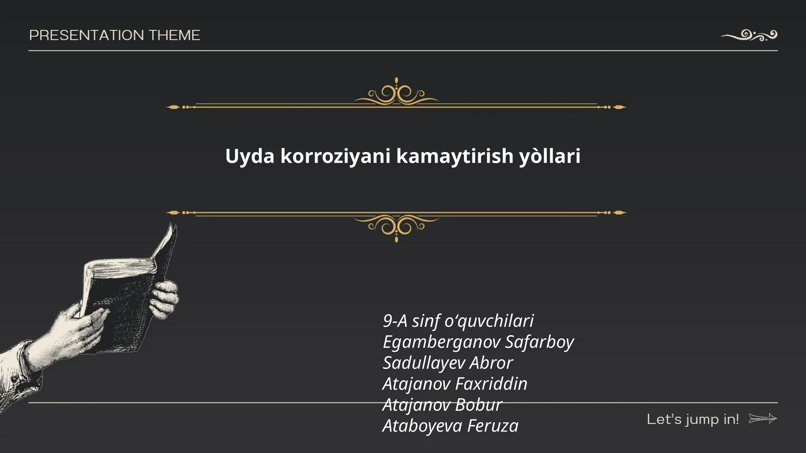 Uyda korroziyani kamaytirish yòllari