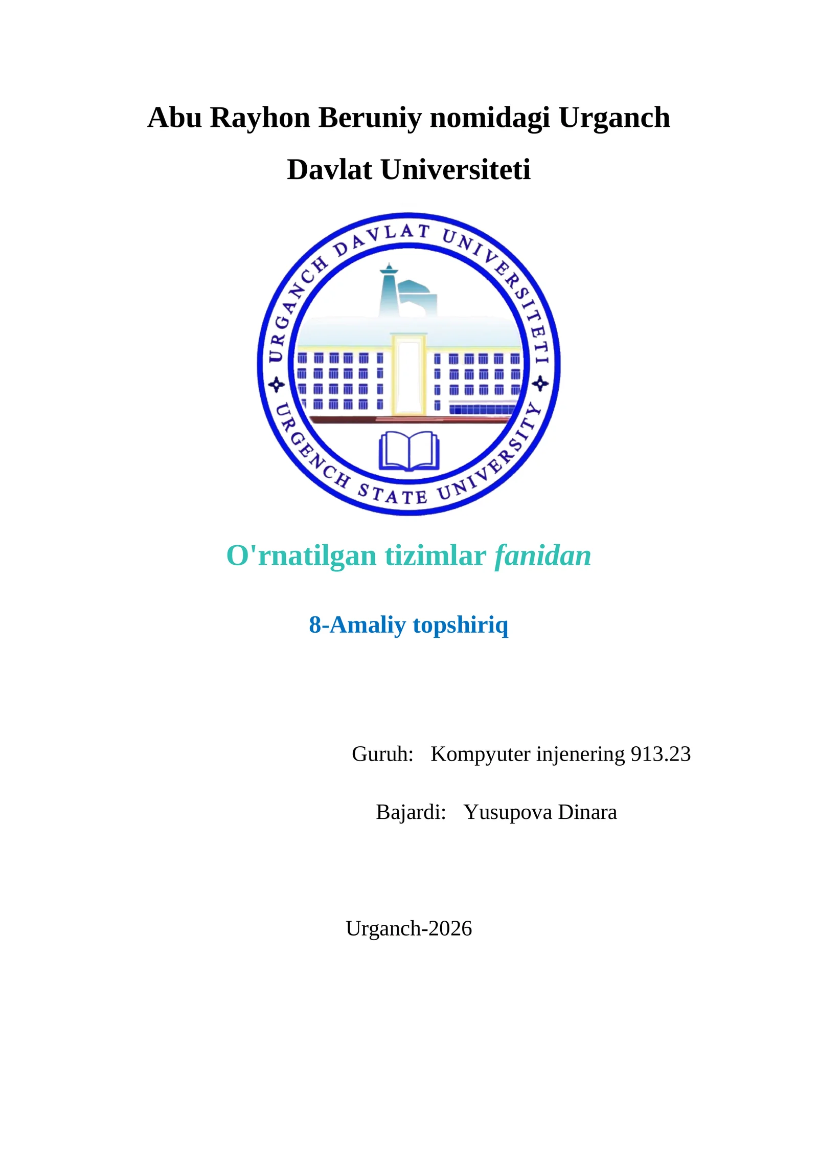 Amaliy topshiriq №8: Tranzistorning kuchaytirish xususiyatini namoyish etish