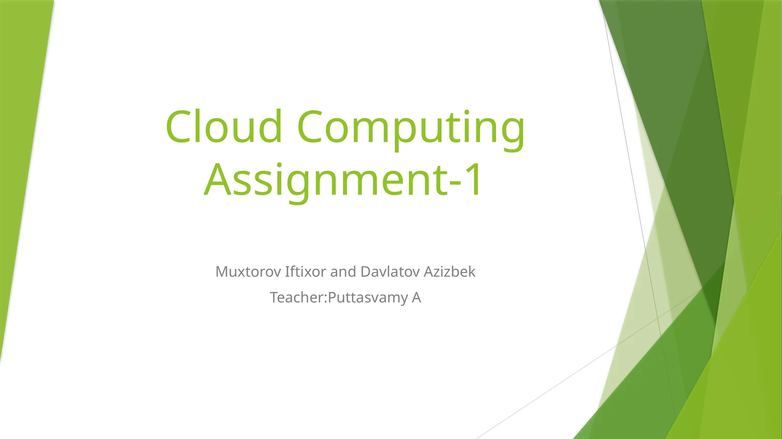 Cloud ComputingAssignment-1