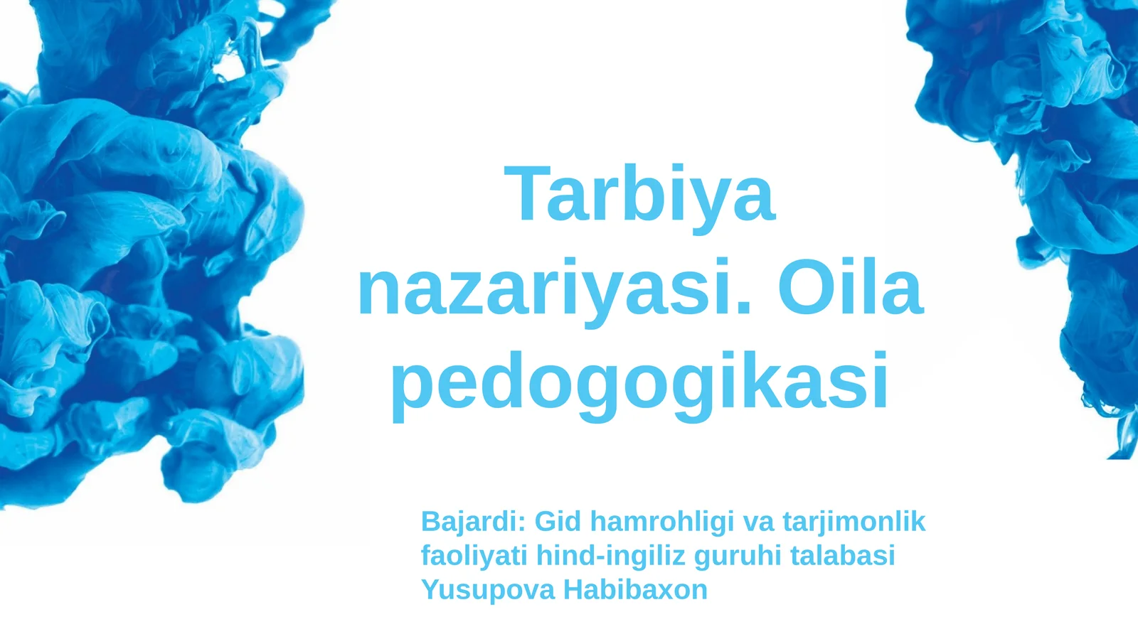 Tarbiyanazariyasi.Oilapedogogikasi