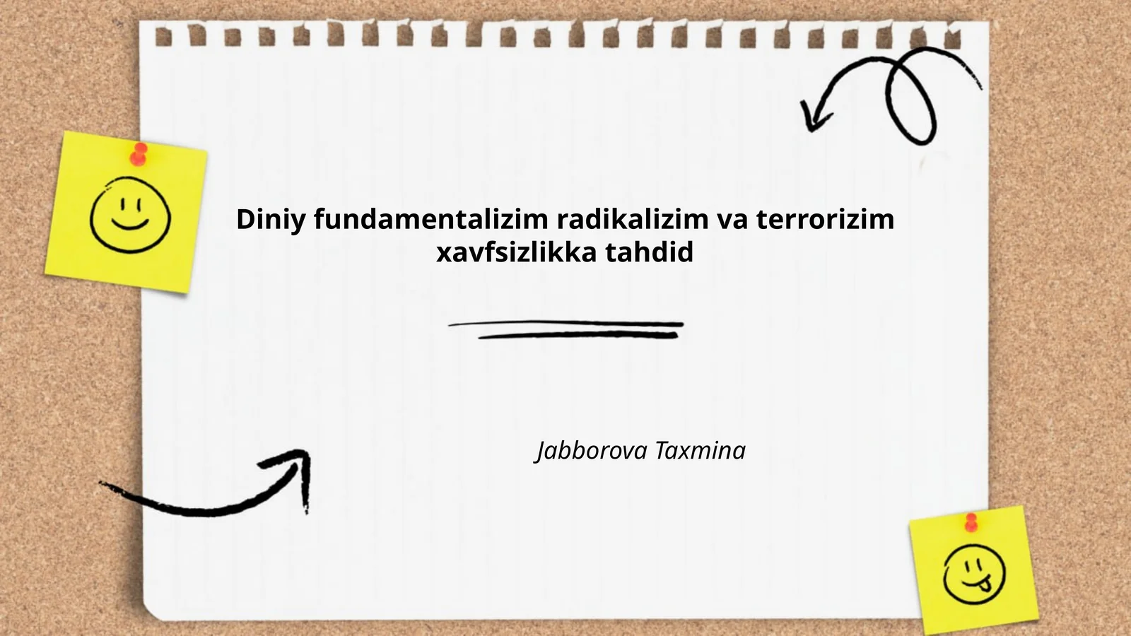 Diniy fundamentalizim radikalizim va terrorizim xavfsizlikka tahdid
