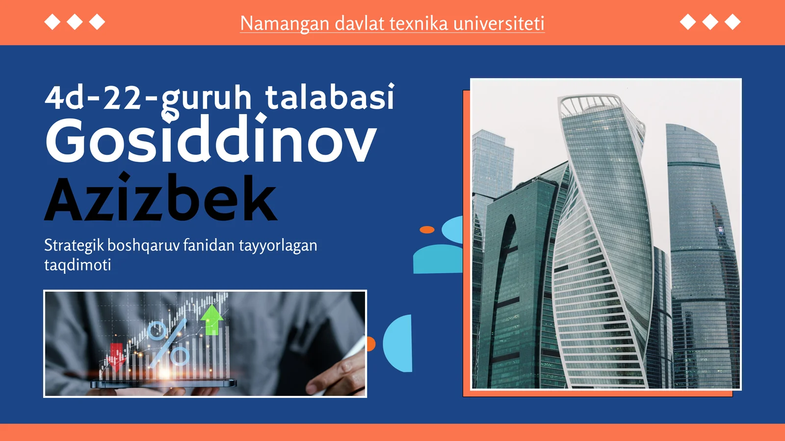 Strategik boshqaruv fanidan tayyorlagan taqdimoti