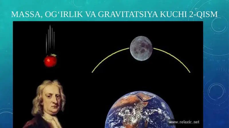 Massa va Og‘irlik Vagravitatsiya kuchi