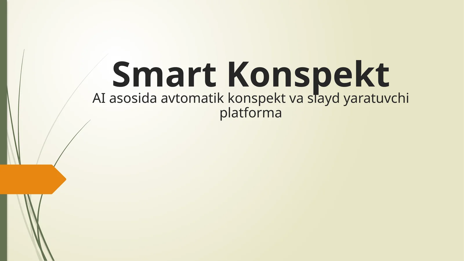 Smart Konspekt AI asosida avtomatik konspekt va slayd yaratuvchi platforma