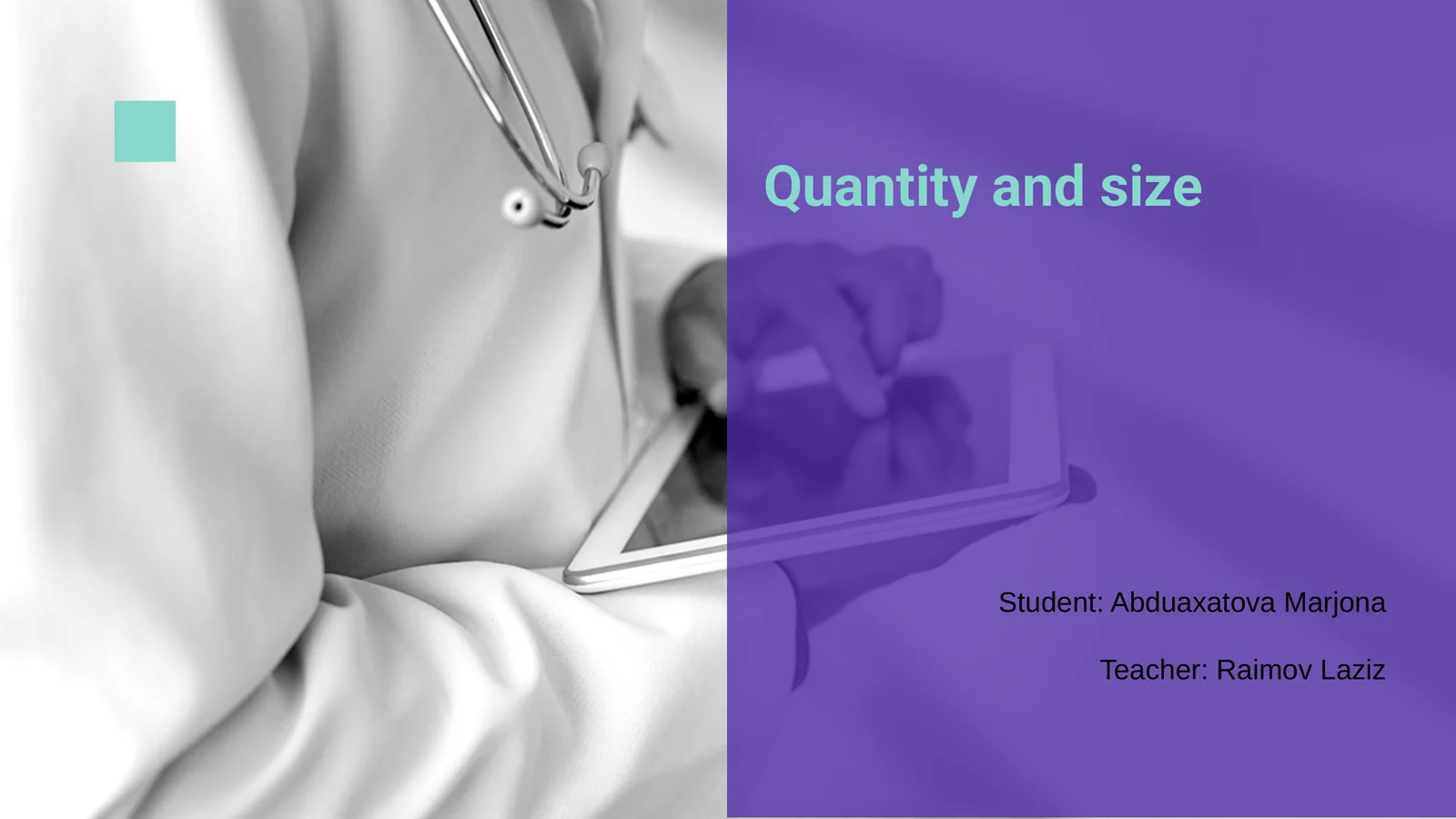 Quantinty Size Layout Quantity and size