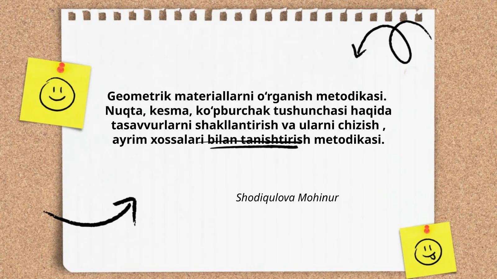 Geometrik materiallarni o‘rganish metodikasi