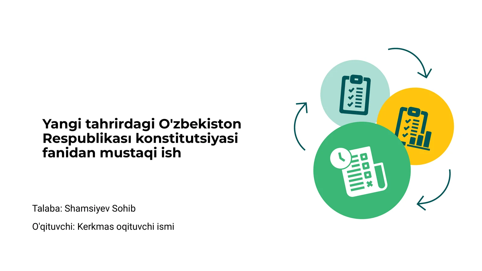 O'zbekiston Respublikasi yangi konstitutsiyasi