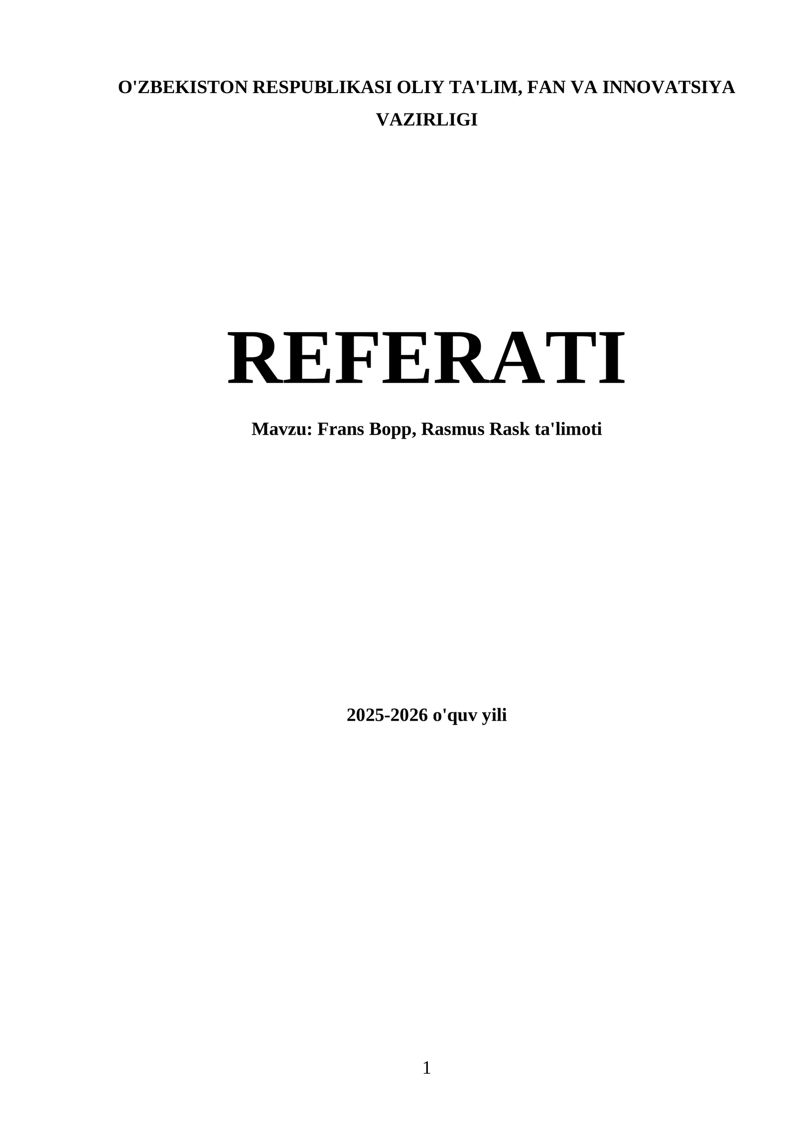 Frans Bopp, Rasmus Rask ta'limoti