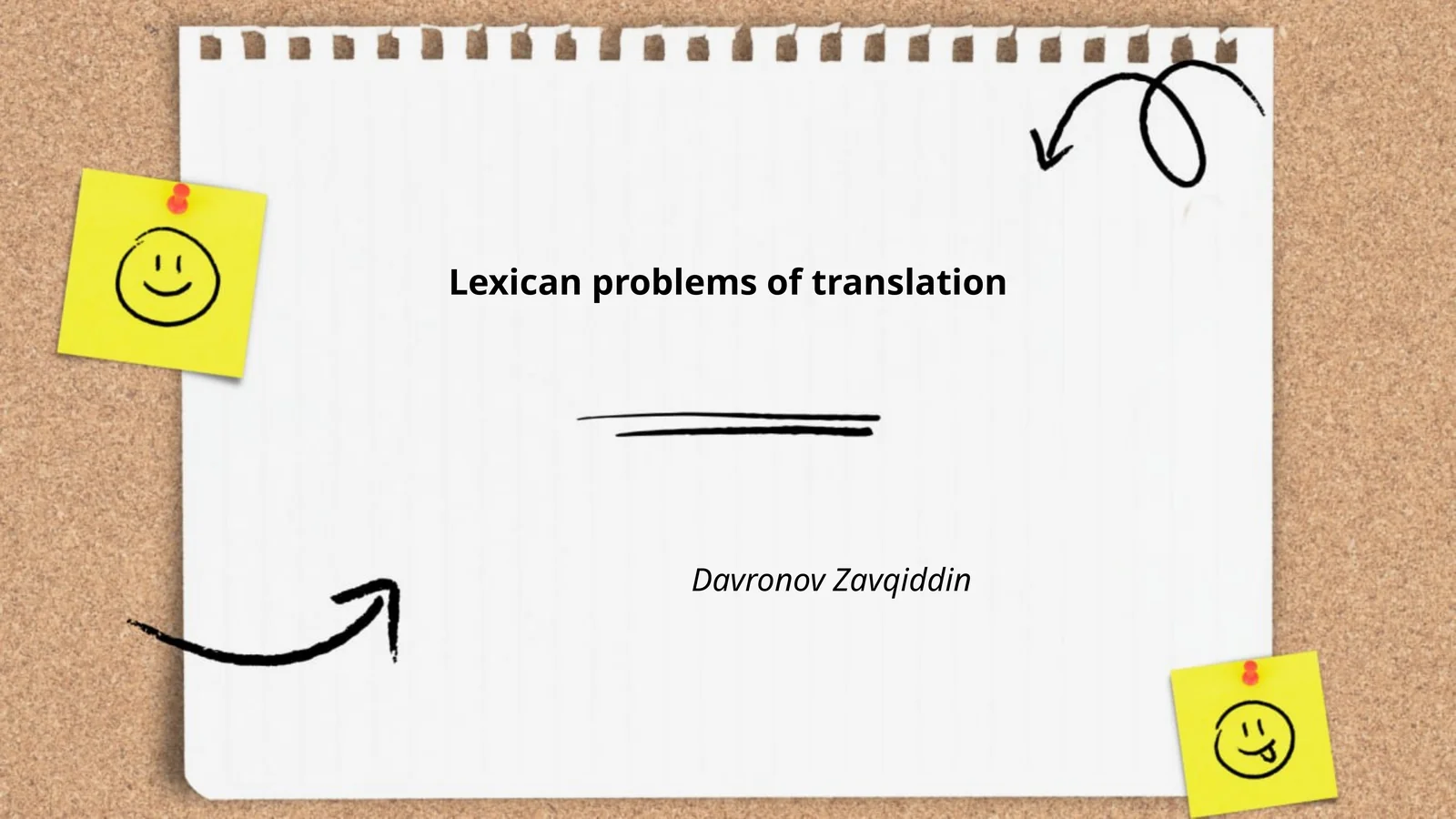 Lexican problems of translation