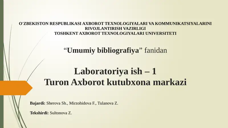 TuronAKM - Bajardilar to'plami