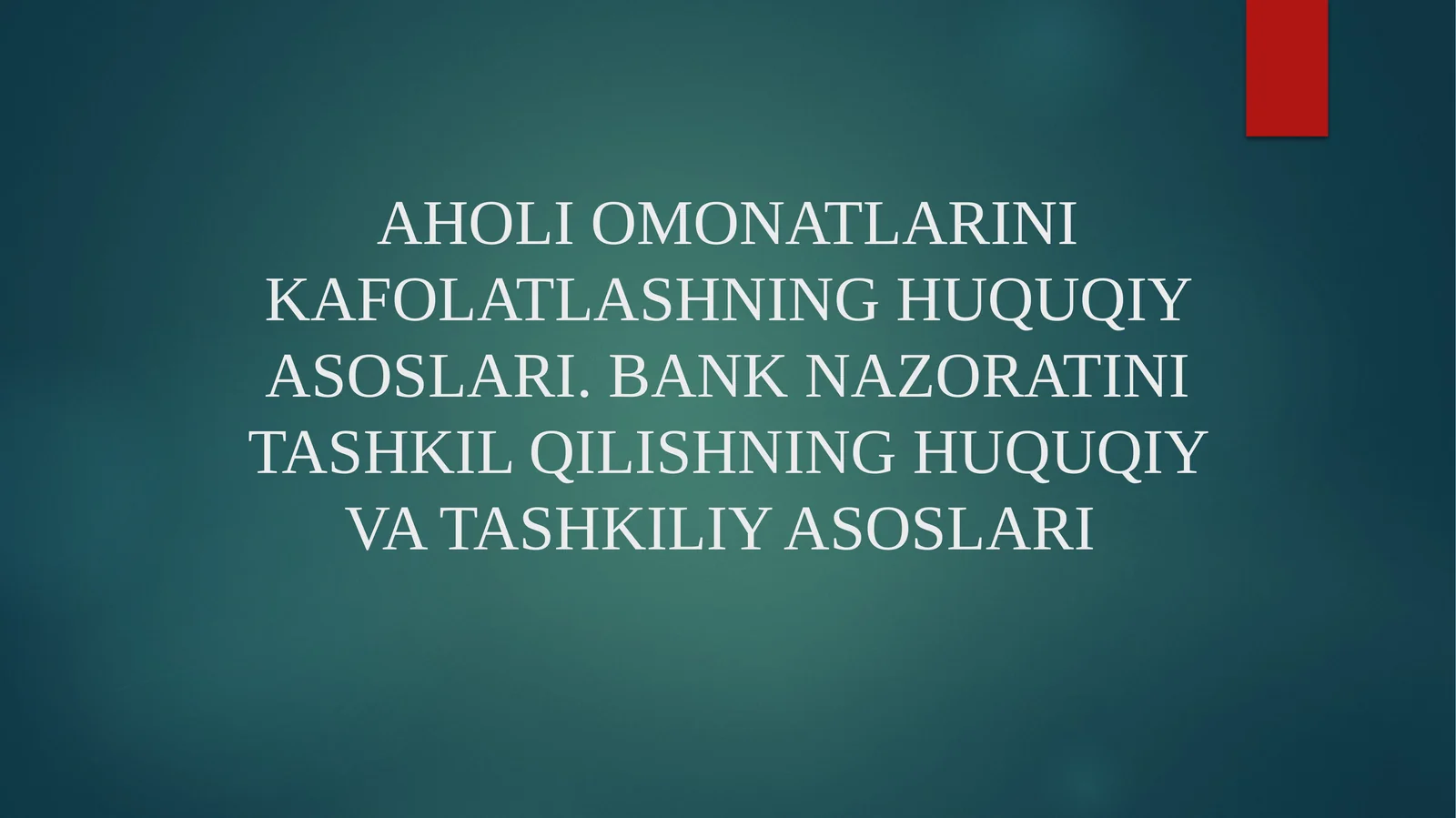 Omonatlar va kreditlar