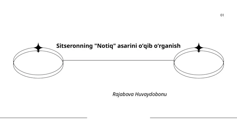 Sitseronning "Notiq" asarini oʻqib oʻrganish