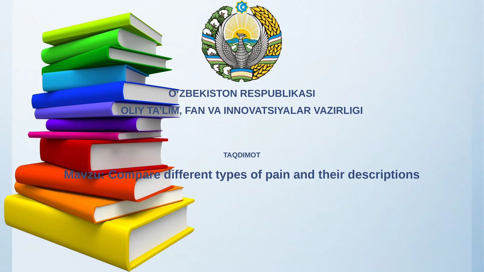 Compare different types of pain and their descriptions
