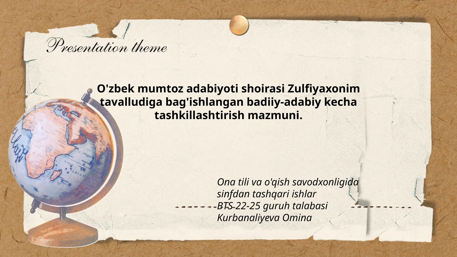 Zulfiyaxonim tavalludiga bag'ishlangan badiiy-adabiy kecha tashkillashtirish mazmuni