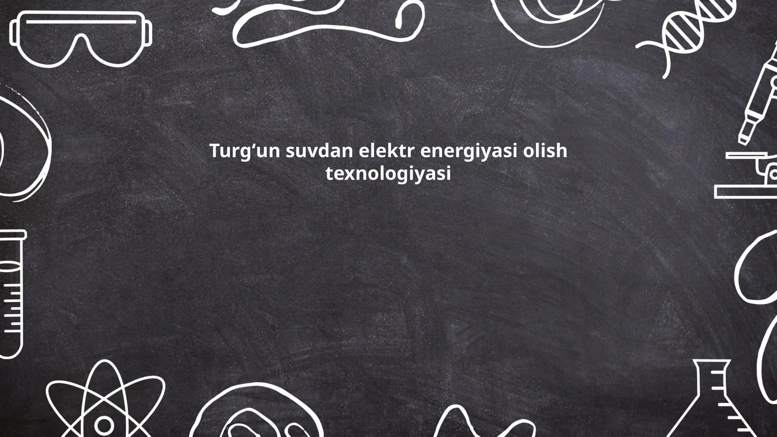 Turgʻun suvdan elektr energiyasi olish texnologiyasi