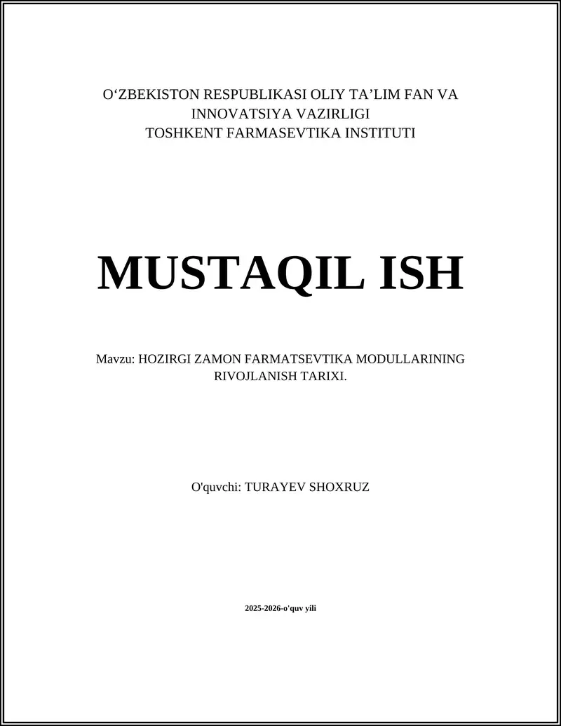 Zamonaviy Tabletkalarning Rivojlanish Tarixi