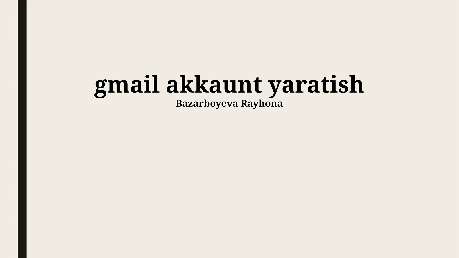 Gmail akkaunt yaratish