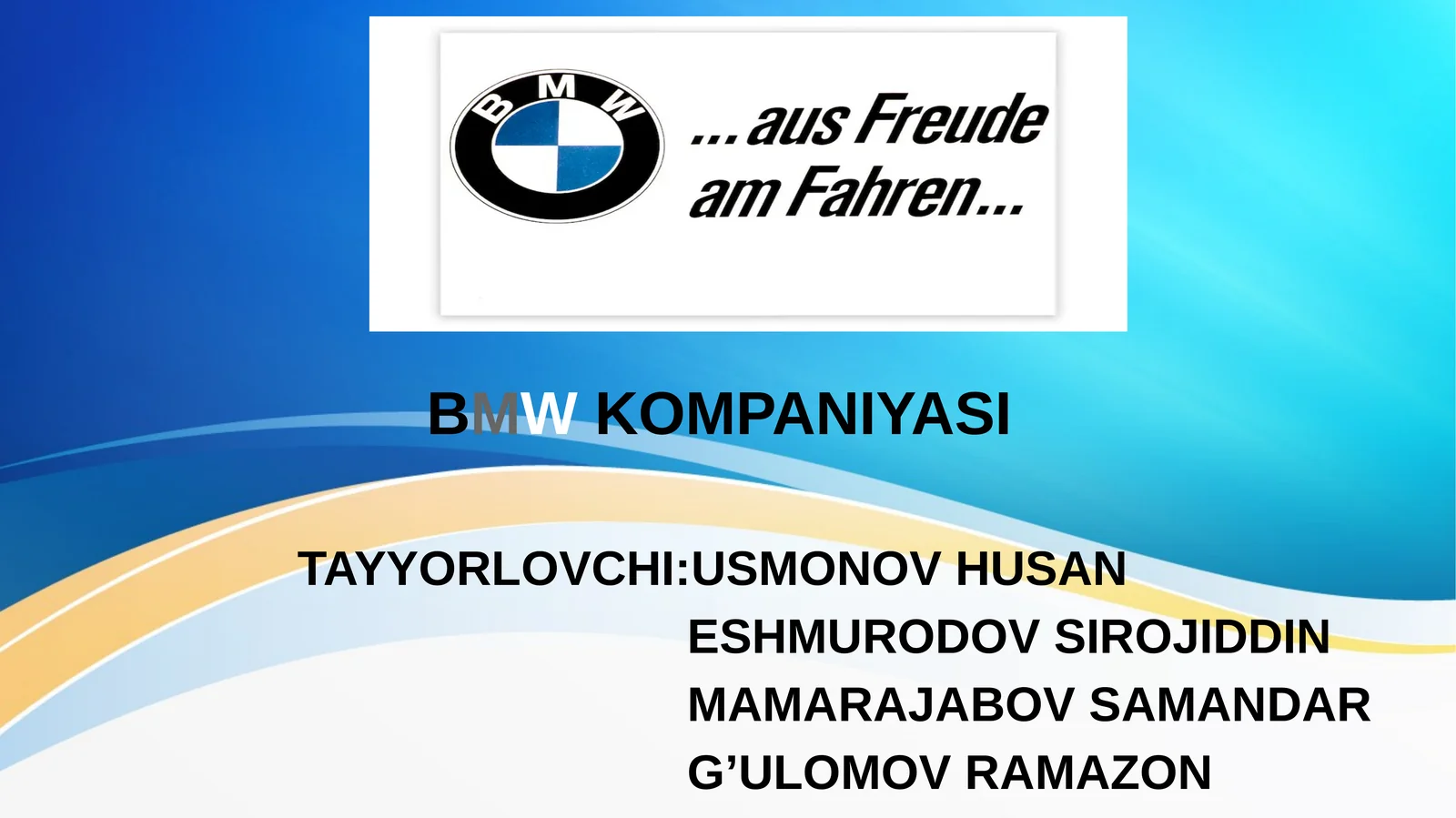 BMWKOMPANIYASI BOSHQARUVIDA REINJENERING