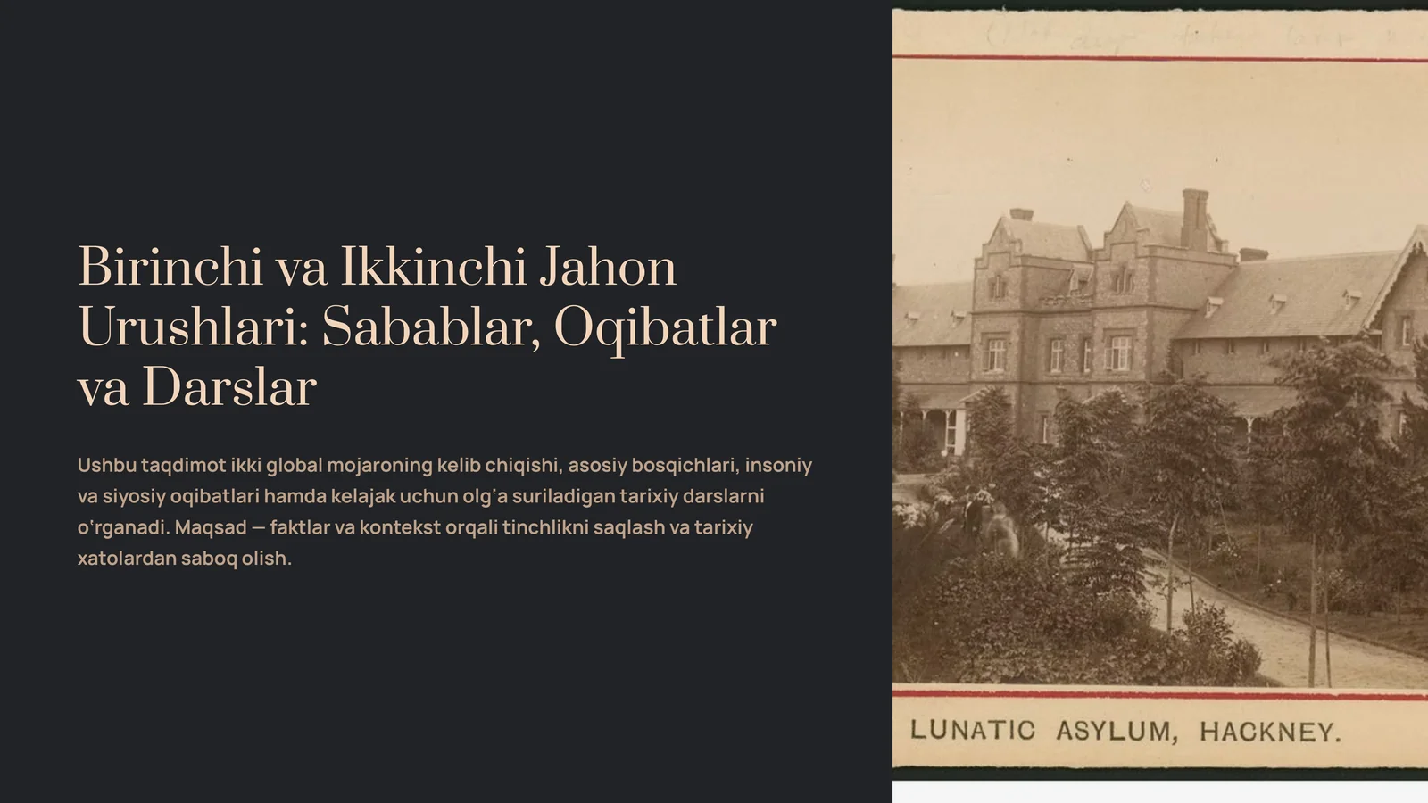 Birinchi va Ikkinchi Jahon Urushlari: Sabablar, Oqibatlar va Darslar
