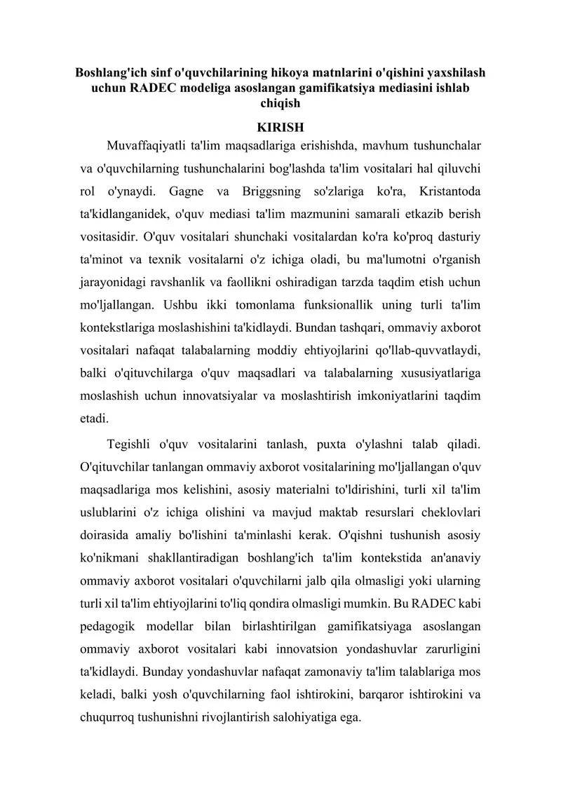 Fil Elia Radec RADEC modeliga asoslangan gamifikatsiya mediasi
