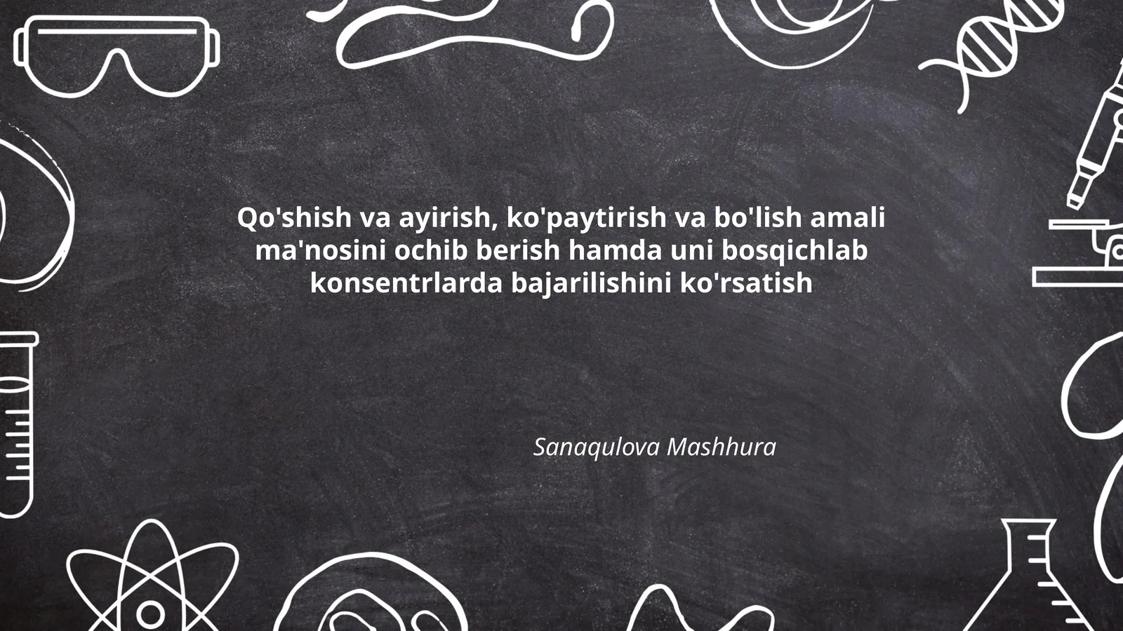 Qo'shish va ayirish, ko'paytirish va bo'lish amali ma'nosini ochib berish