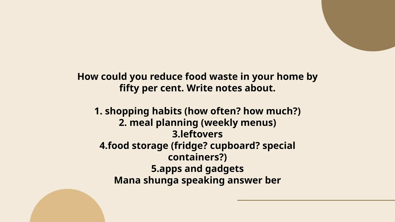 50% gidalarni tortishdan qanday kamaytirsangiz kerak