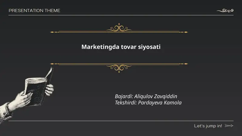 Marketingda tovar siyosati