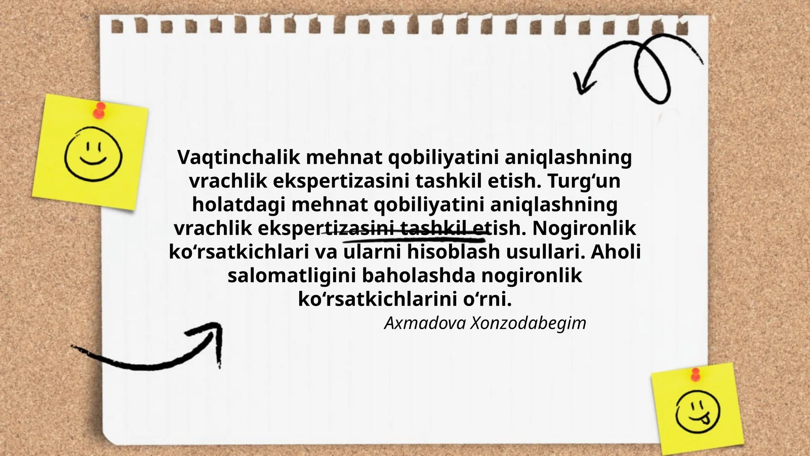 Vaqtinchalik mehnat qobiliyatini aniqlashning vrachlik ekspertizasini tashkil etish